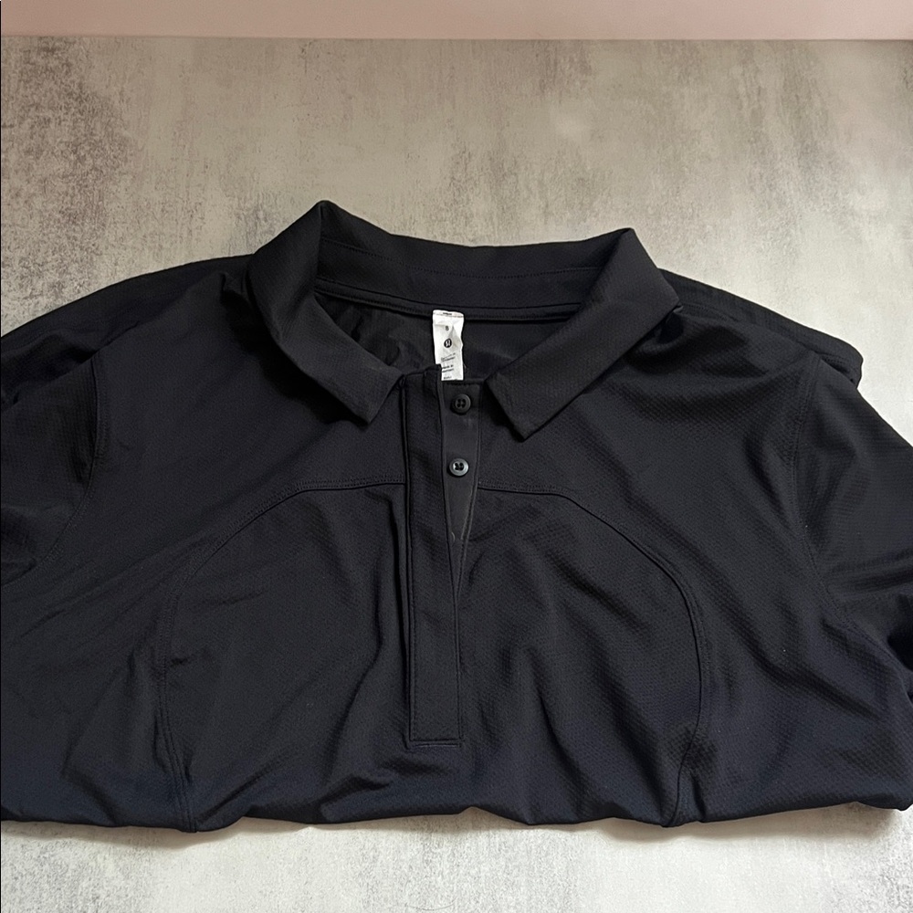 lululemon athletica Black Short Sleeve Polo